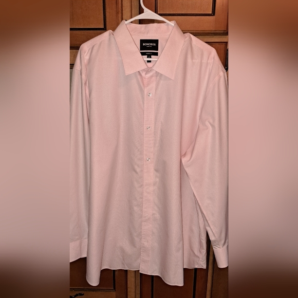 Men's Bonobos Wrinkle Free Prominent Fit 20/36 (2xl) Pink Plaid Button Down... - Picture 2 of 8